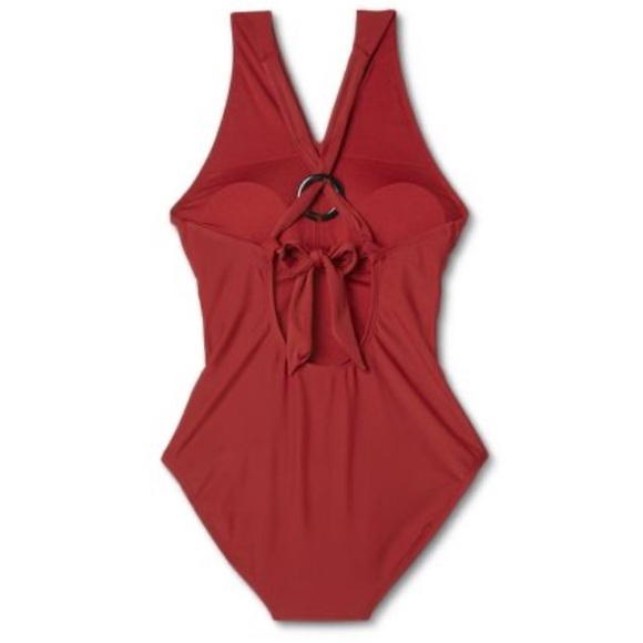 🔵 Ring Crossover Ruched Full Coverage One Piece Swimsuit - Kona Sol™ MED NWT - Picture 2 of 10